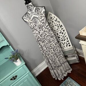 Angie Boho Keyhole Halter Wide Leg Floral Jumpsuit Size Small NWOT Beach